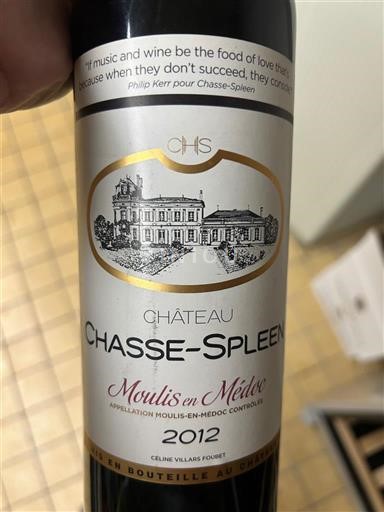 Bordeaux Moulis-en-Médoc château chasse spleen 2012