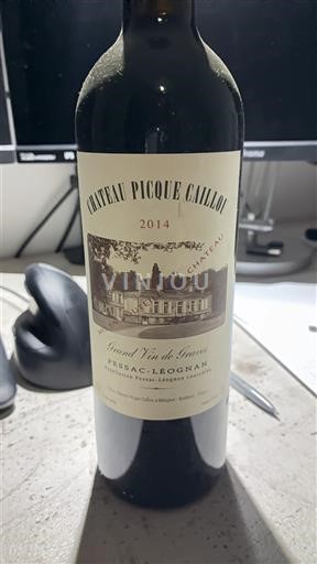 Bordeaux Pessac-Léognan château pique caillou  2014