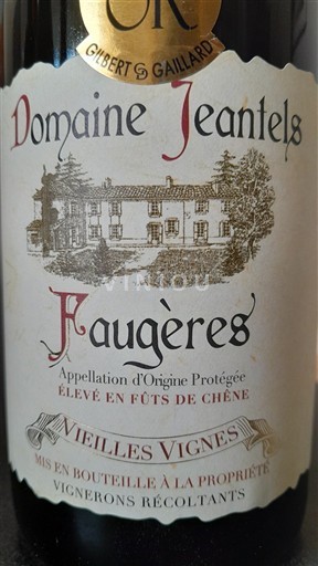 Vin Rouge sec Vieilles Vignes Domaine Jeantels Non millésimé France Languedoc Faugères AOC