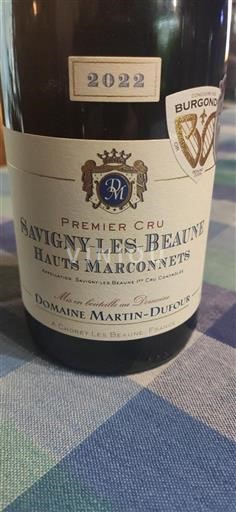 Borgonha Savigny-lès-Beaune Premier Cru Domaine Martin-Dufour Hauts Marconnets 2022
