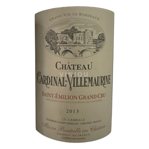 Bordeaux Saint-Émilion Grand Cru Château Cardinal-Villemaurine 2013