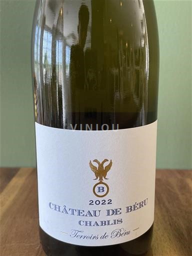Borgoña Chablis Château de Béru Terroirs de Béru 2022