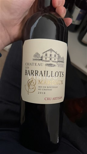 Bordeaux Margaux Château Les Barraillots 2018