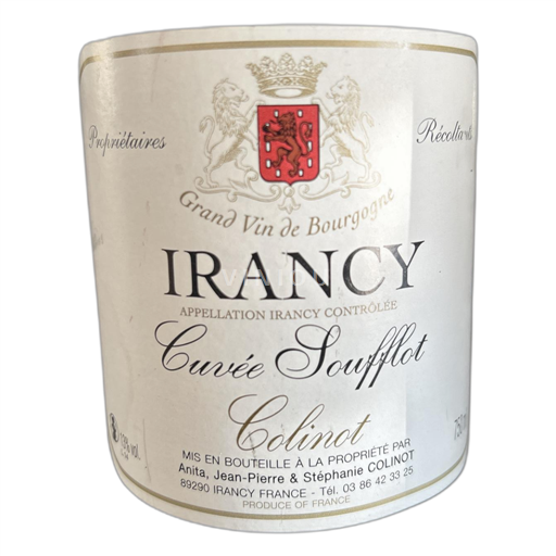 Burgundi Irancy Colinot Soufflot 2015