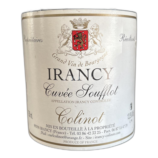 Burgundi Irancy Colinot Soufflot 2018
