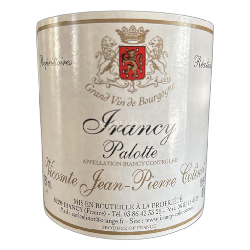 Bourgogne Irancy Vicomte Jean-Pierre Colinot Palotte 2022
