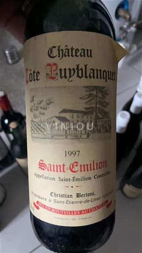 Bordeaux Saint-Émilion Château Côte Puyblanquet 1997