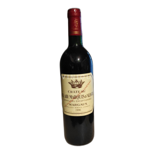 Bordeaux Margaux Château Bel Air Marquis d'Aligre Grand Cru Exceptionnel 1996