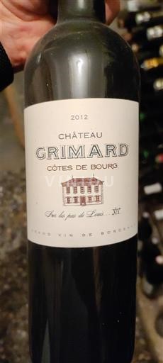 Bordéus Côtes-de-bourg Château GRIMARD 2012