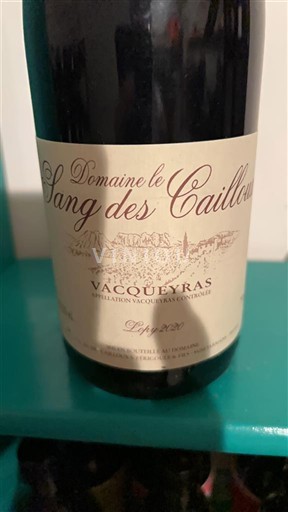 Valle del Ródano Vacqueyras Domaine le Sang des Cailloux 2020
