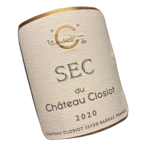 Bordeaux Château Closiot C de Sec 2020