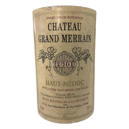 Burdeos Haut-Médoc Chateau Grand Merrein 2001