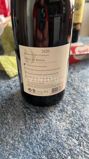 Rhônedalen Côtes du Rhône Romain Duvernay 2020