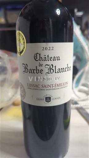 Bordeaux Lussac-saint-émilion Château de Barbe Blanche Henri IV 2022