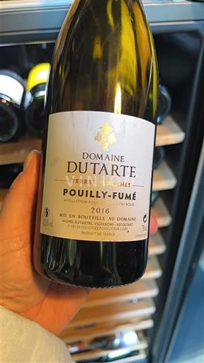 Vin Blanc sec Terres Blanches Domaine Dutarte 2016 France Vallée de la Loire Pouilly-fumé AOC