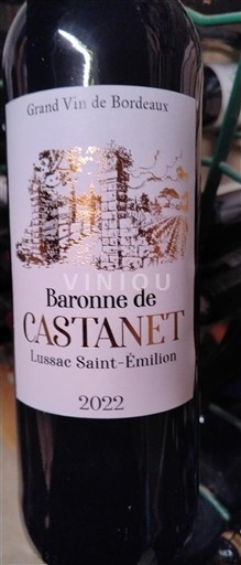 Bordeaux Lussac-saint-émilion Baronne de Castanet 2022