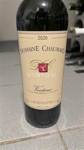 Viner Rouge sec Domaine Chaumard 2020 Frankrike Rhônedalen Ventoux AOC