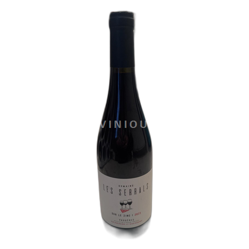 Vin Rouge sec Sur le Zinc Domaine Les Serrals 2023 France Languedoc Faugères AOC