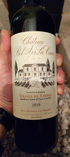 Bordeaux Graves-de-Vayres Château Bel Air La Cour 2019