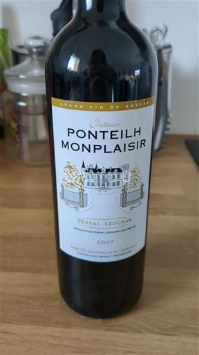 Bordeaux Pessac-Léognan Château Ponteilh Monplaisir 2007