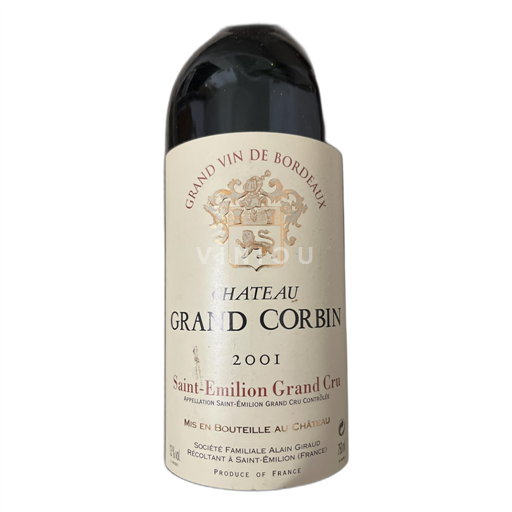 Bordeaux Saint-Émilion Grand Cru Château Grand Corbin 2001
