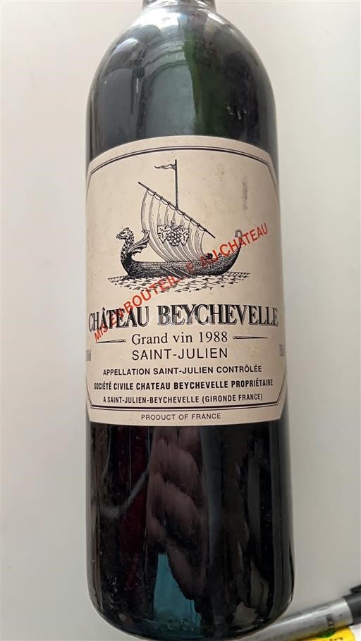 Bordeaux Saint-Julien Château Beychevelle 1988