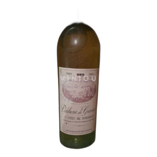 Bordeaux Premières Côtes de Bordeaux Duchesse de Gramman 1988