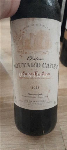 Bordeaux Saint-Émilion Château Soutard Cadet 2013