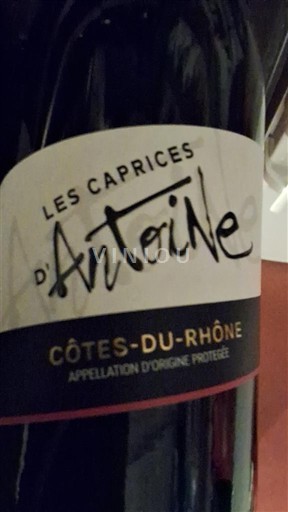 Rhônen laakso Côtes-du-rhône Les Caprices d'Antoine Ei vuosikertaa