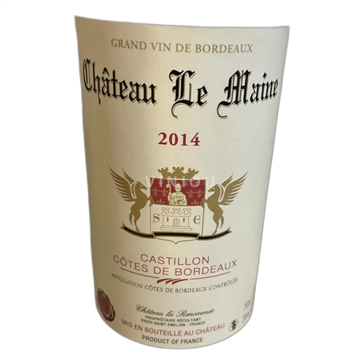 Bordeaux Castillon Côtes de Bordeaux Château Le Maine 2014