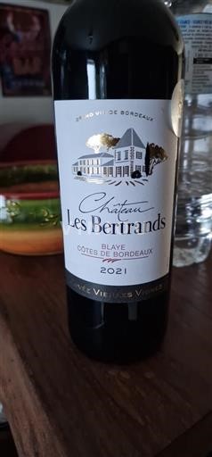 Bordeaux Blaye-Côtes-de-Bordeaux Château Les Bertrands Vieilles Vignes 2021