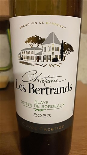 Bordeaux Blaye-Côtes-de-Bordeaux Château Les Bertrands Prestige 2023