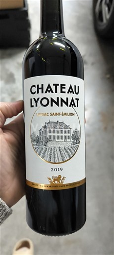 Bordeaux Lussac-saint-émilion Château Lyonnat 2019
