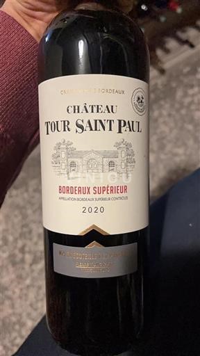 Bordeaux Bordeaux supérieur Château Tour Saint Paul 2020