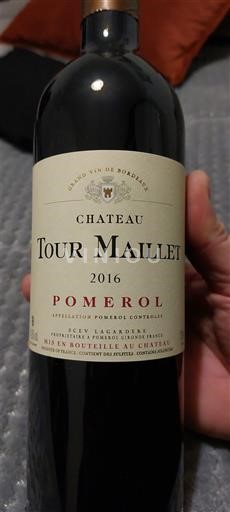 Bordeaux Pomerol Château Tour Maillet 2016