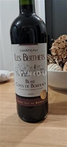 Burdeos Blaye-Côtes de Burdeos Chateau Les Berthets 2010