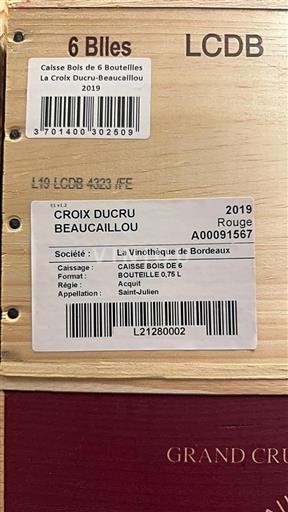 Burdeos Saint-Julien La Croix Ducru-Beaucaillou 2019