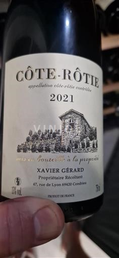 Vallée du Rhône Côte-rôtie Xavier Gerard 2021
