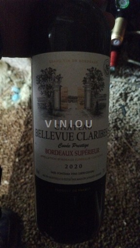 Bordeaux Bordeaux Supérieur Château Bellevue Claribes Prestige 2020