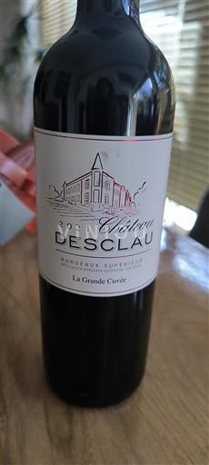Vin Rouge sec La Grande Cuvée Château Desclau 2021 France Bordeaux Bordeaux supérieur AOC