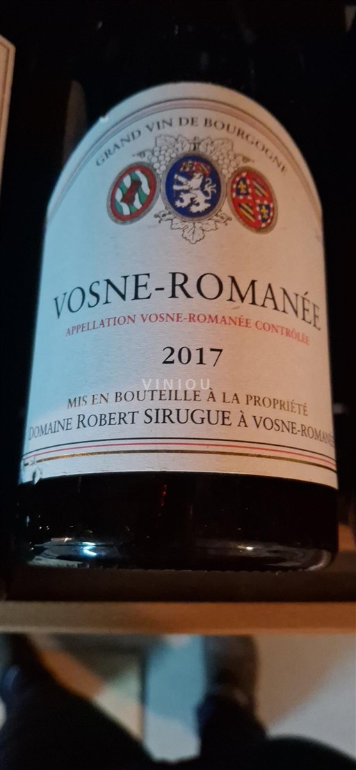 Bourgogne Vosne-romanée Domaine Robert Sirugue 2017