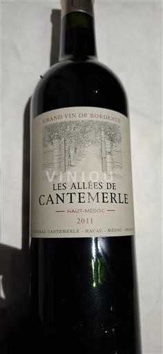 Bordeaux Haut-Médoc Château Cantemerle Les Allées de Cantemerle 2011