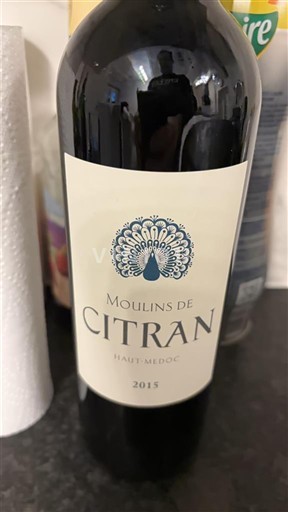 Bordo Haut-Médoc MOULINS DE CITRAN 2015