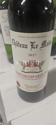 Bordeaux Saint-Émilion Grand Cru Château Le Maine 2017