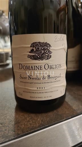 Loire Valley Saint-Nicolas-De-Bourgueil Domaine Obligis 2021