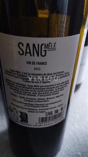 Wines Rouge sec Sang mêlé Vinovalie 2023 France South West Unspecified IGP