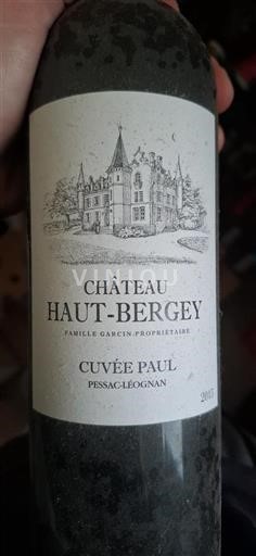 Bordeaux Pessac-Léognan Château Haut-Bergey Paul 2015