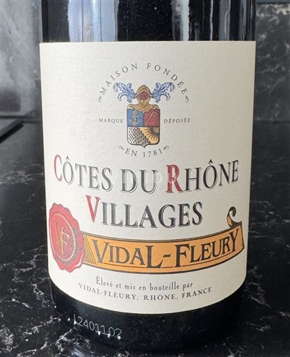 Rhône-dalen Côtes-du-Rhône-Villages Vidal-Fleury 2020