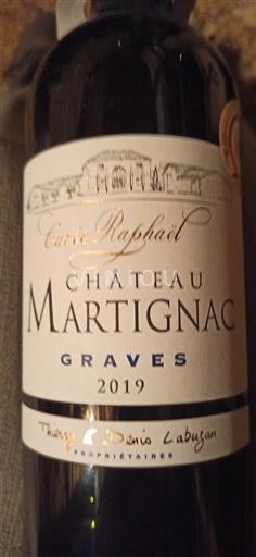 Bordeaux Graves Château Martignac Raphaël 2019