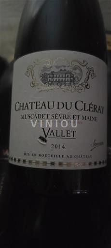 Lugina e Luarës Muscadet-sèvre-et-maine Château du Cléray Vallet 2014